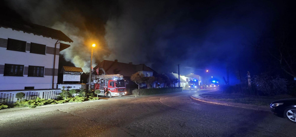 Pożar stodoły w Rąbiniu