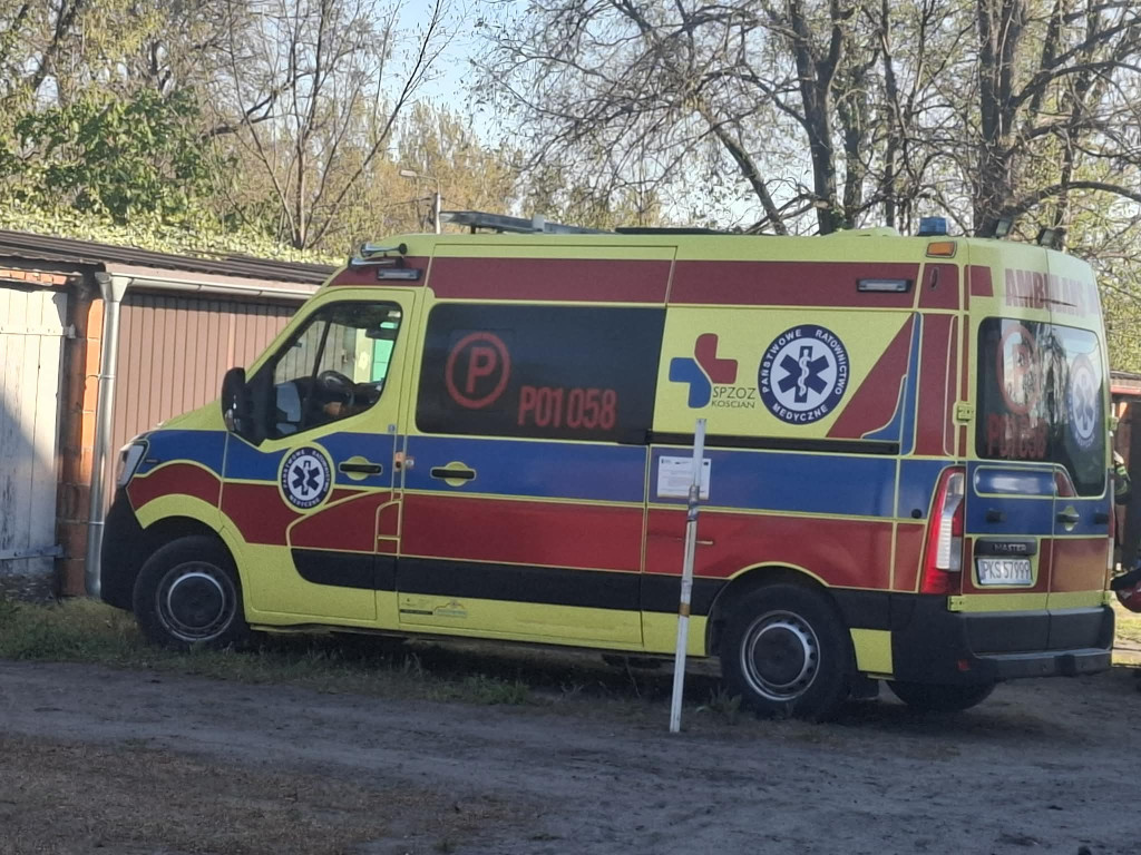 Pożar mieszkania w bloku w Gryżynie