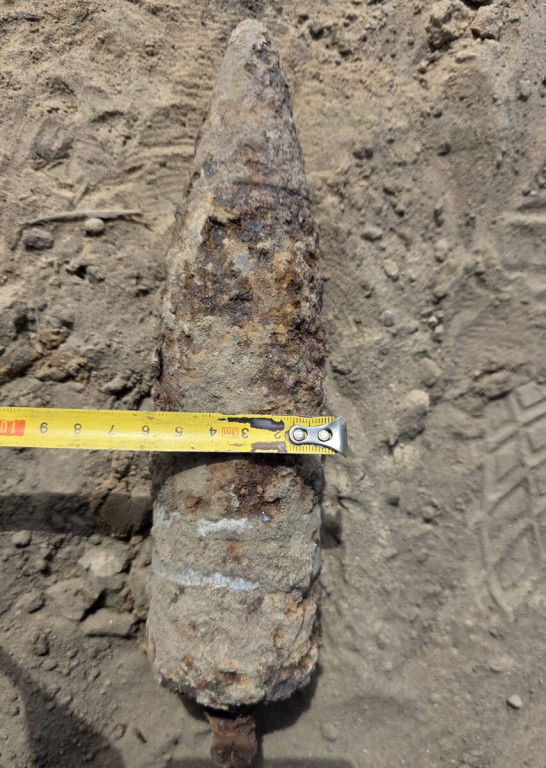 Niewybuch na terenie obwodnicy Kościana