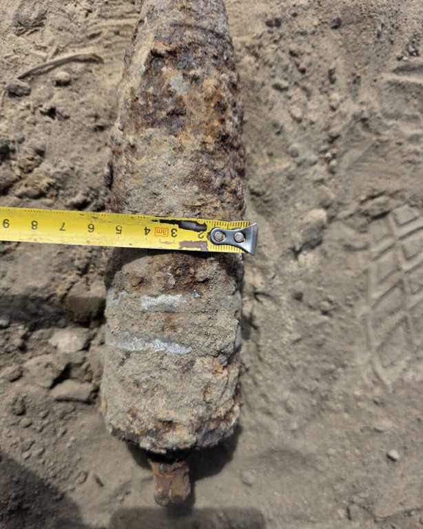 Niewybuch na terenie obwodnicy Kościana