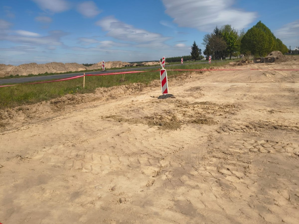 Niewybuch na terenie obwodnicy Kościana