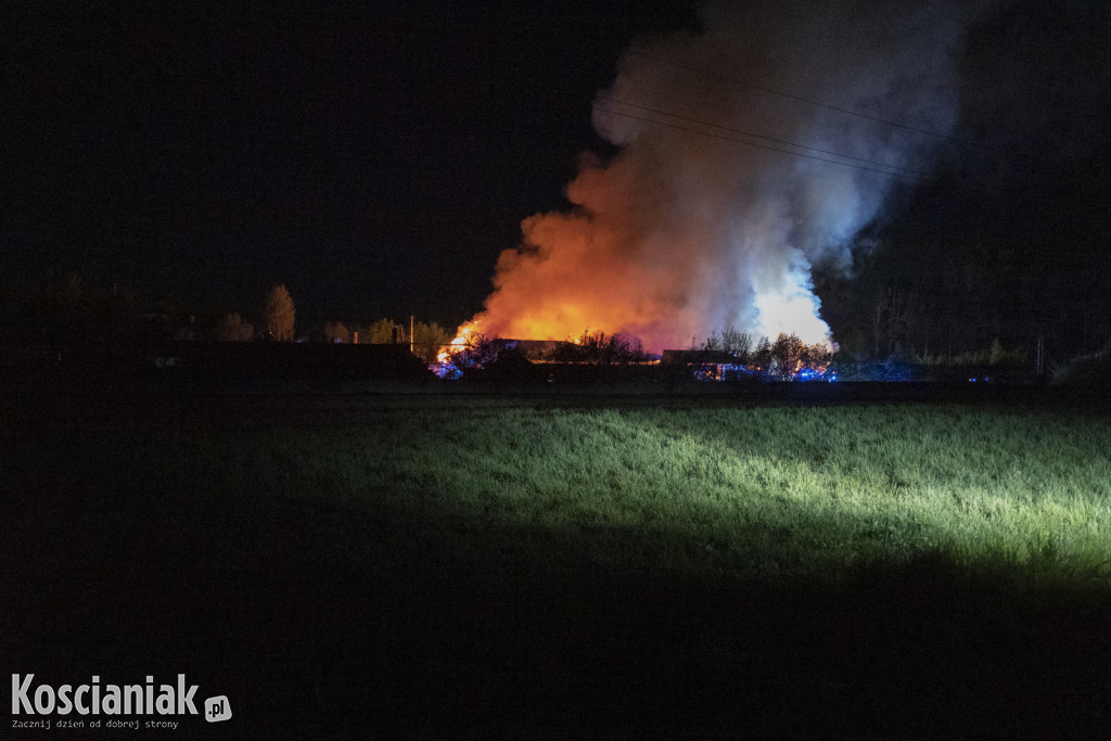 Duży pożar tartaku w Racocie