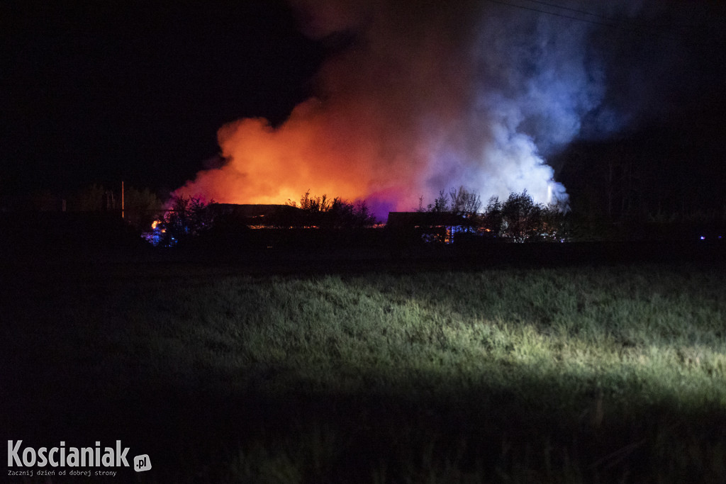 Duży pożar tartaku w Racocie