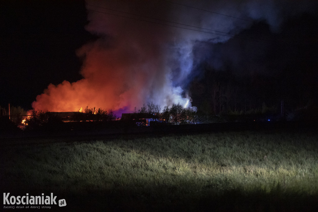 Duży pożar tartaku w Racocie