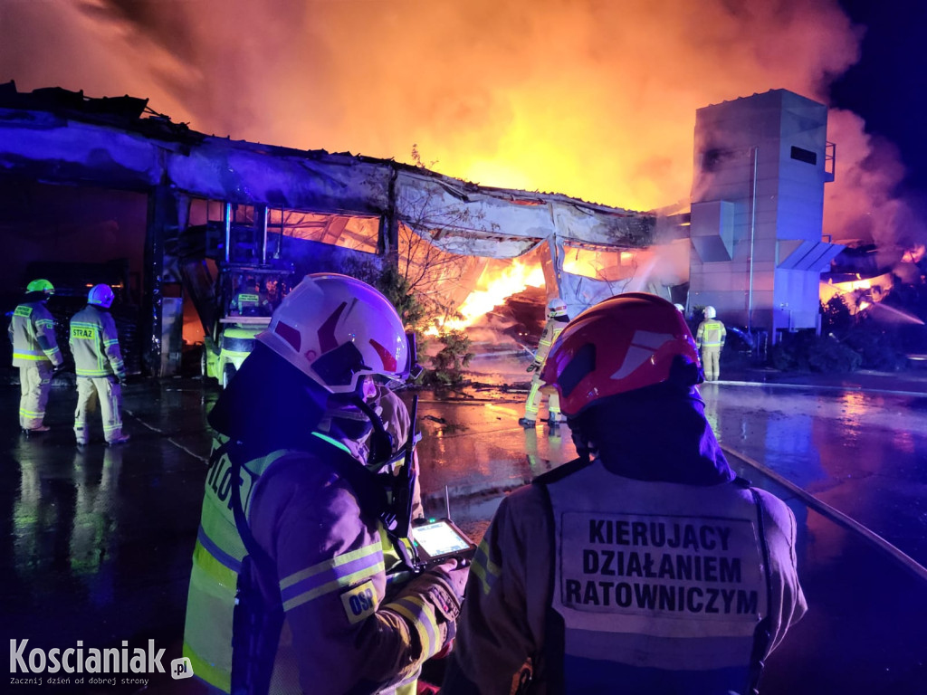 Duży pożar tartaku w Racocie