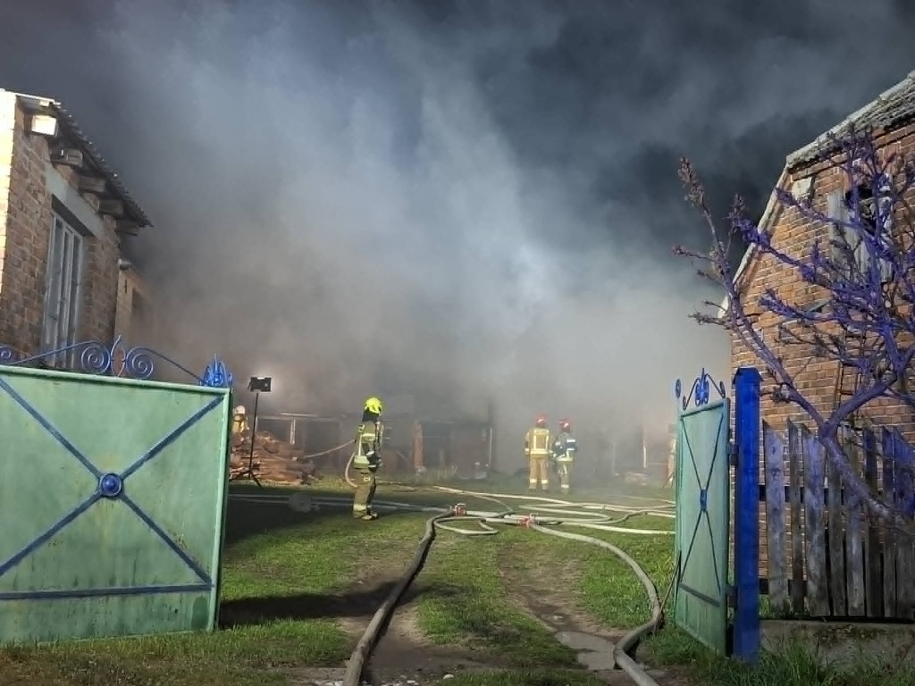 Pożar budynku gospodarczego w gminie Krzywiń
