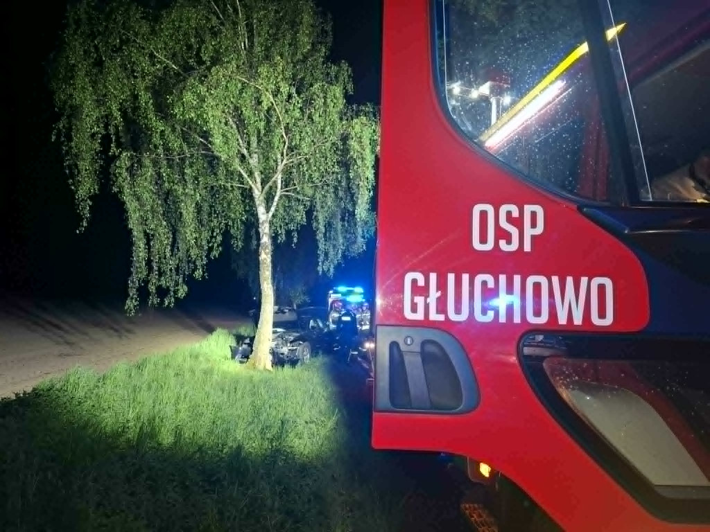 Uderzył w drzewo na drodze z Piotrowa Pierwszego
