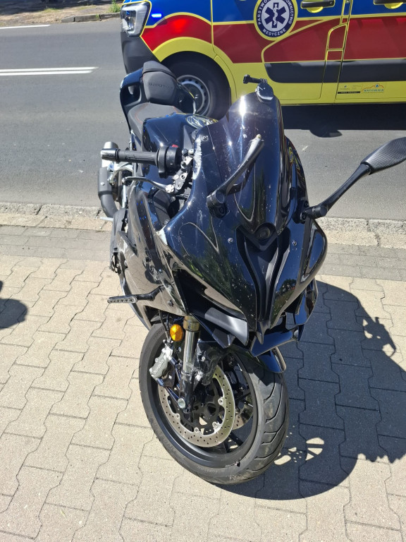 Zderzenie motocykla z Audi