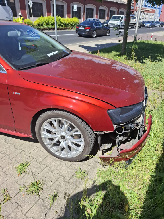 Zderzenie motocykla z Audi