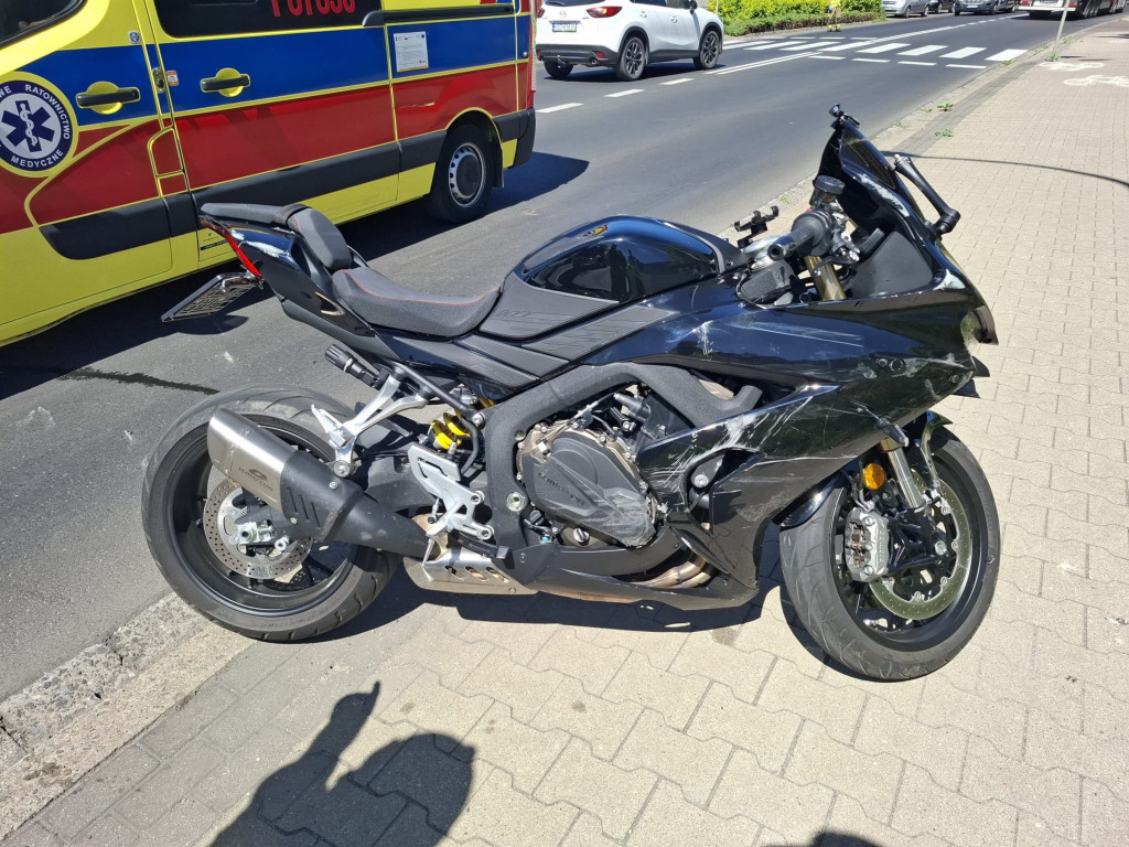 Zderzenie motocykla z Audi