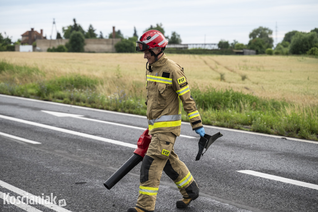 Zderzenie dwóch pojazdów na obwodnicy Kościana