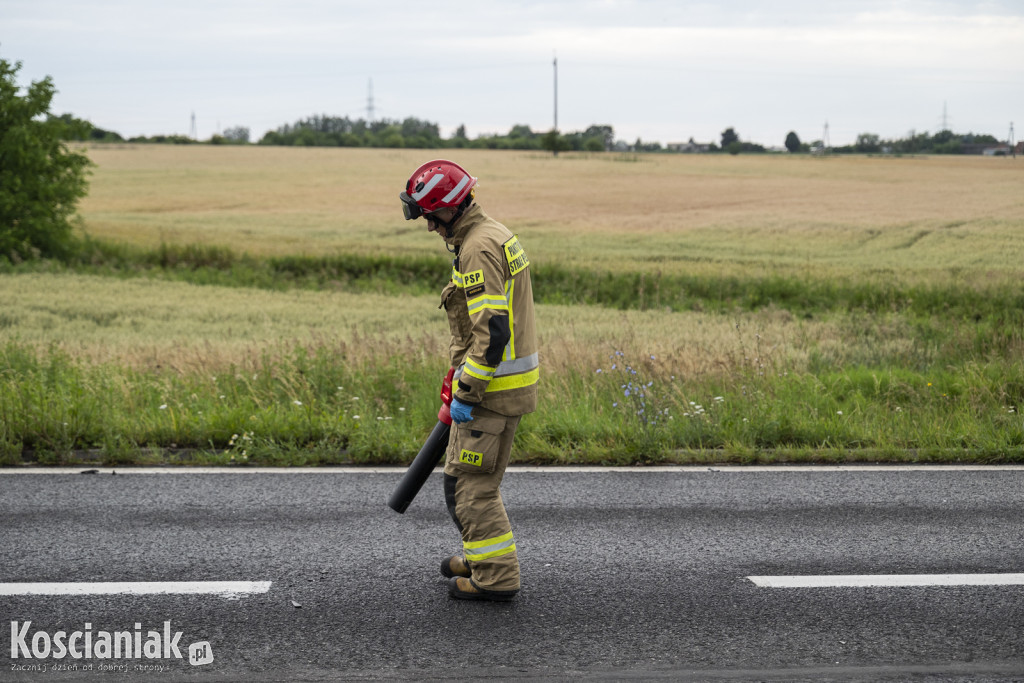 Zderzenie dwóch pojazdów na obwodnicy Kościana