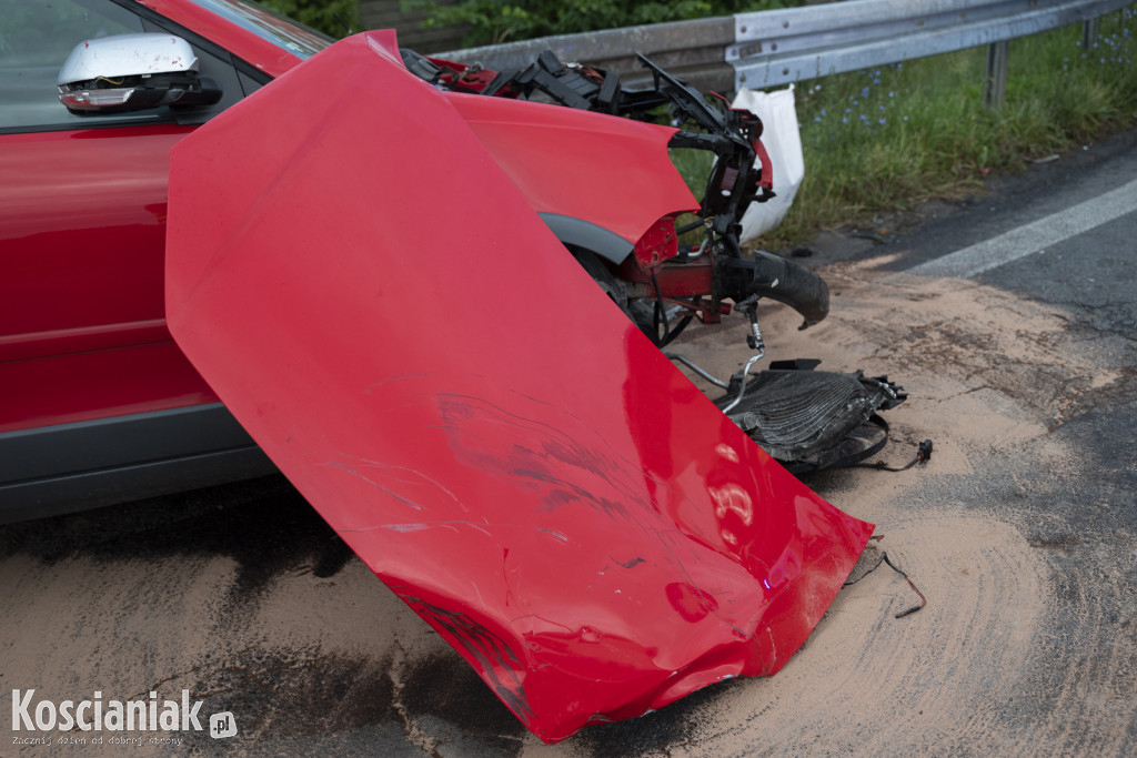 Zderzenie dwóch pojazdów na obwodnicy Kościana