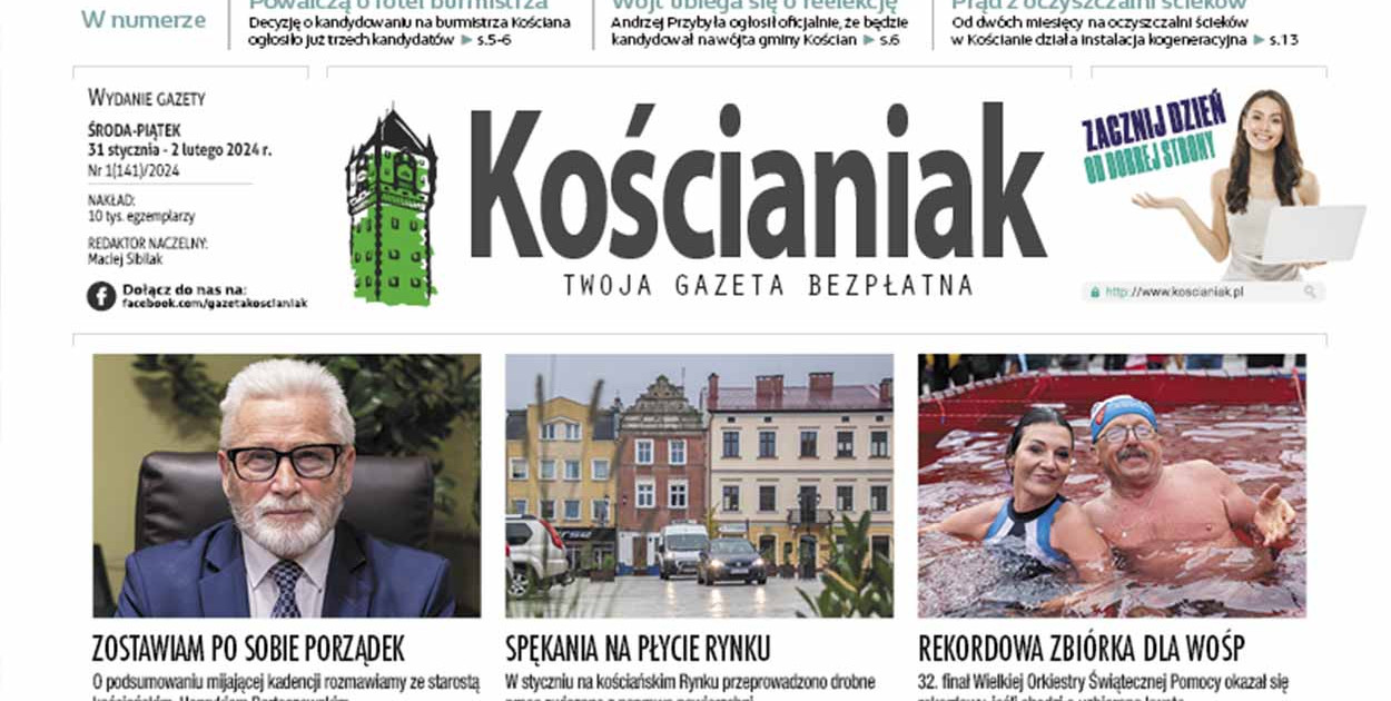 Najnowsze wydanie gazety "Kościaniak"