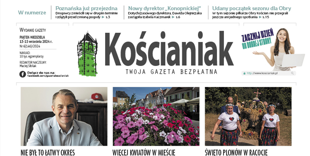 Wrześniowe wydanie gazety „Kościaniak”