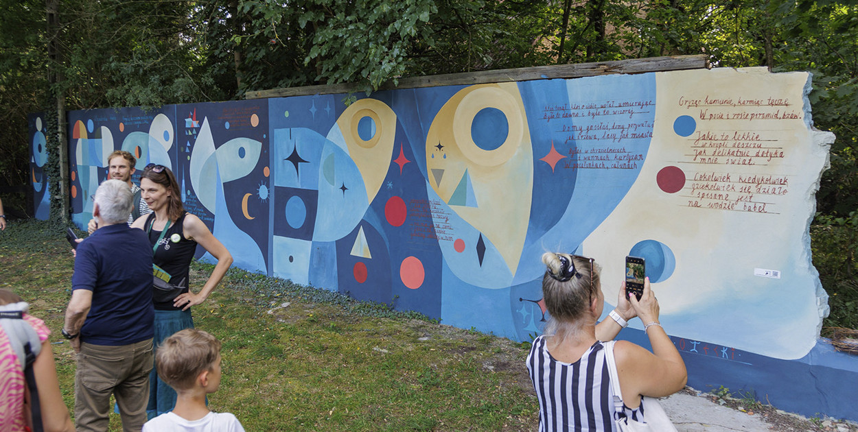 Mural w Olejnicy sprzed którego wyruszy  Rowerówka (fot. Organizatorzy)