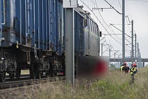 Śmiertelne potrącenie przez pociąg towarowy-3688