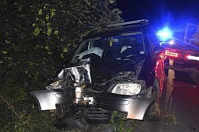 Wjechał w drzewo. Był pijany-3698