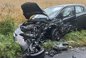 Zderzenie koło Zglińca. Za szybko jechał [ZDJĘCIA]-88257