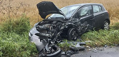 Zderzenie koło Zglińca. Za szybko jechał [ZDJĘCIA]-88257