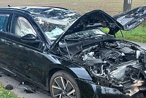 Motocykl zderzył się z osobówką. Przyleciał LPR [ZDJĘCIA]-88831