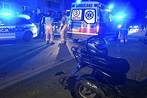 Kierujący skuterem uderzył w samochód. Był nietrzeźwy [ZDJĘCIA]