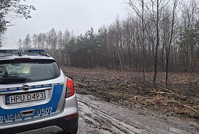Niewybuch w lesie w Kurzej Górze