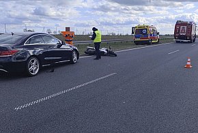 Motocykl zderzył się z autem na S5! 38-letni motocyklista poniósł śmierć