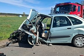 Uderzył w drzewo na drodze do Wonieścia [ZDJĘCIA]