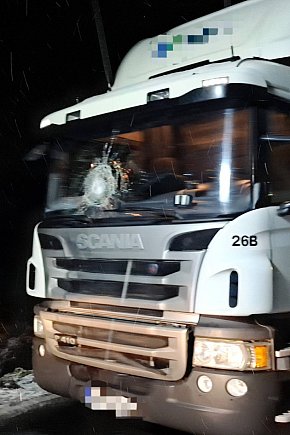 Potrącenie przez ciężarówkę-4326