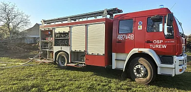 Pożar pogorzeliska w Rąbiniu