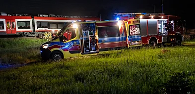 Wypadek na torach w Kościanie. Pociąg potrącił mężczyznę [ZDJĘCIA]