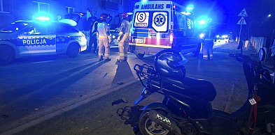 Kierujący skuterem uderzył w samochód. Był nietrzeźwy [ZDJĘCIA]