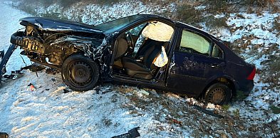 Czołowe zderzenie pomiędzy Nietążkowem a Boguszynem [ZDJĘCIA]