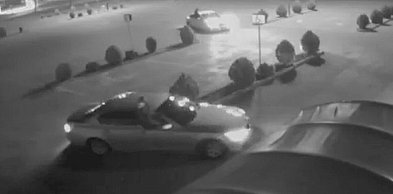 Jeździli po parkingu siedząc na drzwiach auta. Dostali mandaty [NAGRANIE]