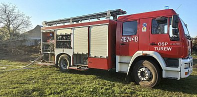 Pożar pogorzeliska w Rąbiniu