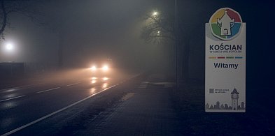 Uwaga na mgły w nocy! Ostrzeżenie dla powiatu kościańskiego