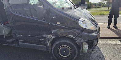 Kolizja na obwodnicy Kościana ciężarówki z osobówką [ZDJĘCIA]