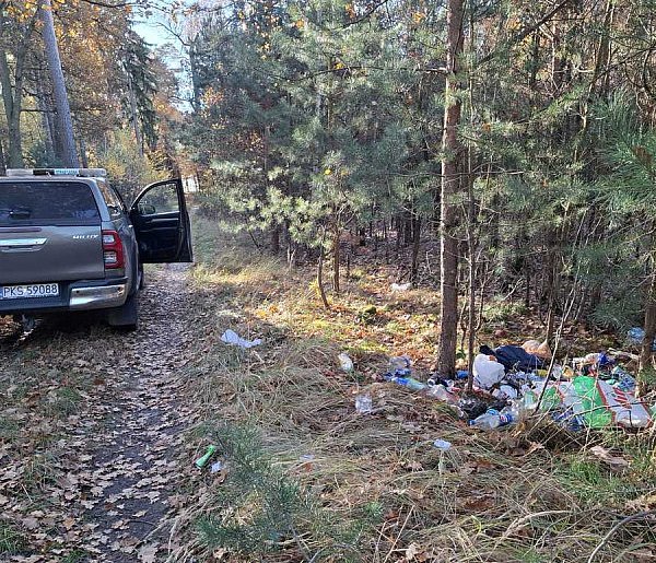 Wyrzucał śmieci do lasu. Został złapany-89781