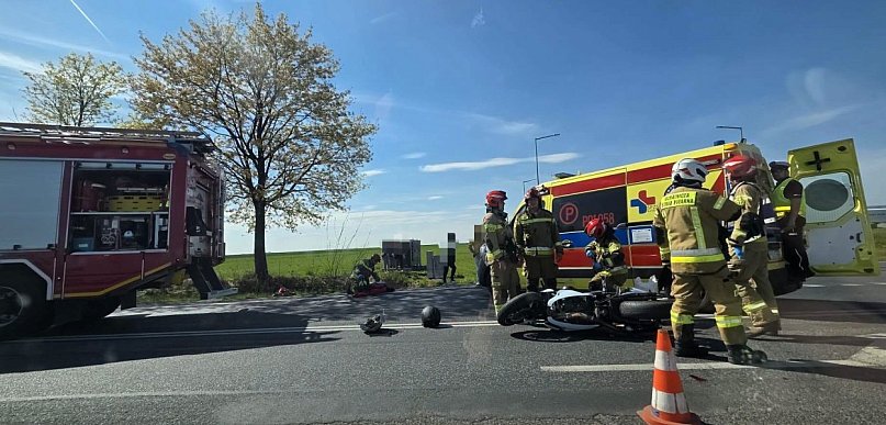 Dwa zdarzenia drogowe z udziałem motocyklistów w sobotę [ZDJĘCIA]