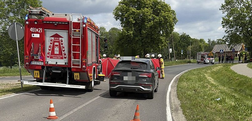 Wypadek z udziałem motocyklisty. Lądował LPR [ZDJĘCIA]