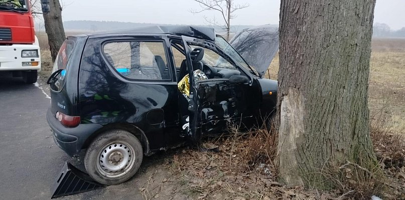 Za szybko jechał i uderzył w drzewo