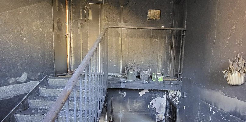 Kilka rodzin po pożarze w bloku spędzi noc poza swoimi mieszkaniami