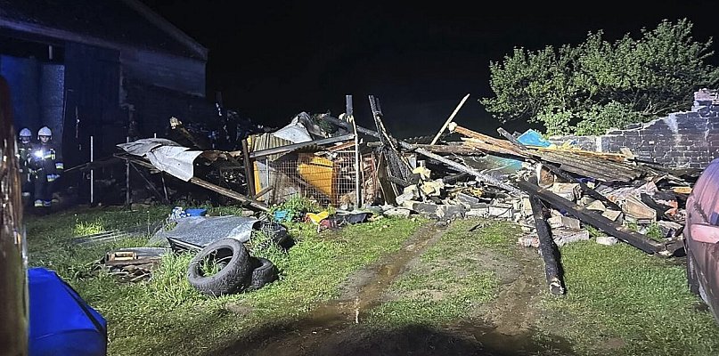 W nocy palił się budynek gospodarczy w gminie Krzywiń