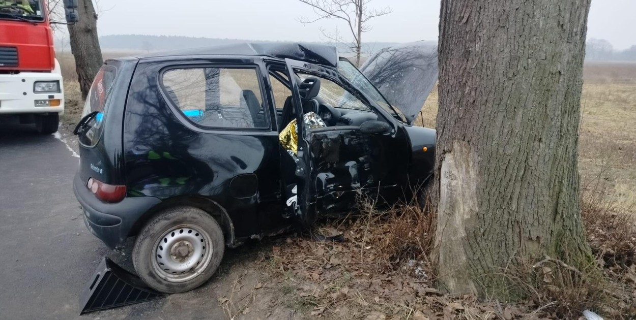 Za szybko jechał i uderzył w drzewo