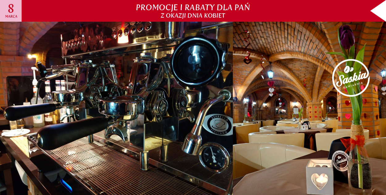 Kawiarnia Saskia zaprasza panie na kawę w promocyjnej cenie